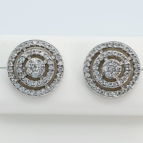 925 Sterling Silver Cubic Zirconia Earrings, U19254839 - Picture 9 of 11